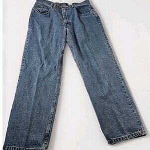 Vintage Eddie Bauer Relaxed Fit Jeans Mens 38x30 Blue Denim StraightLeg Dadcore